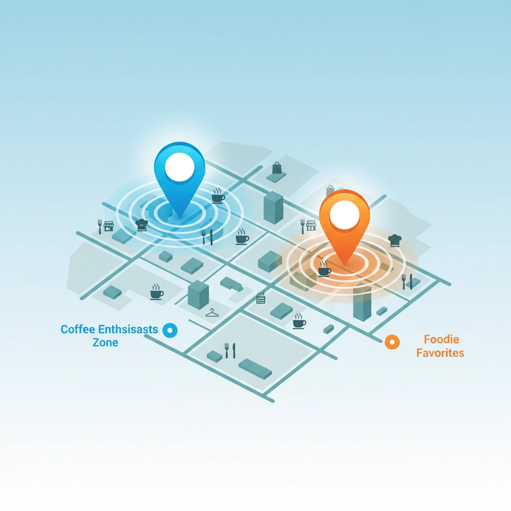 Local geographic targeting map showing Chattanooga small business ad radius