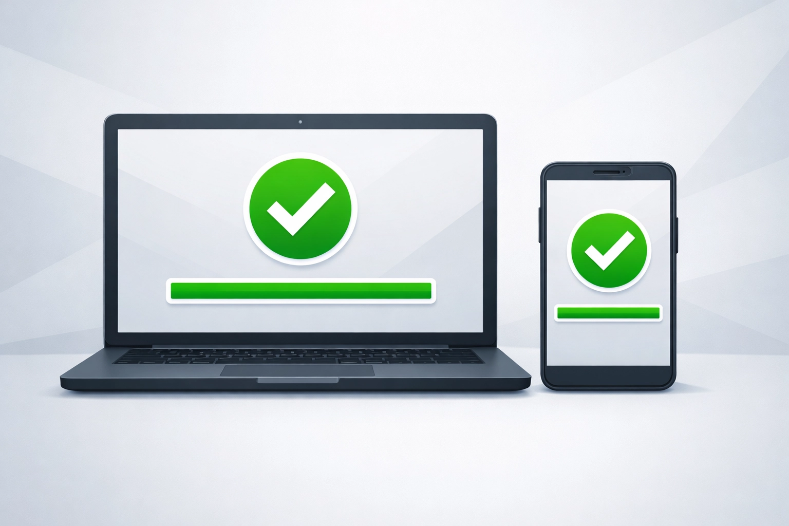 Optimized web design on mobile and desktop showing successful Google Business verification.