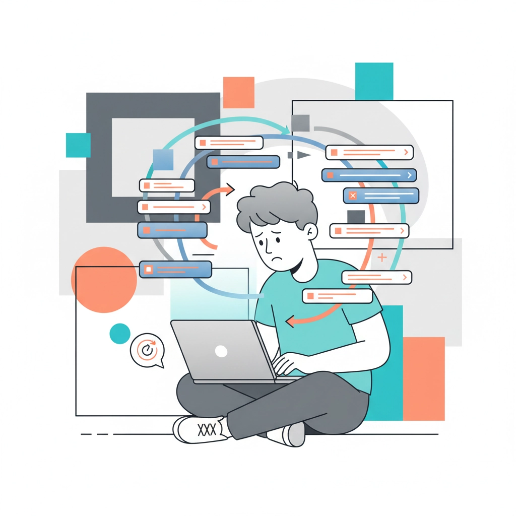 Confusing website navigation menu example